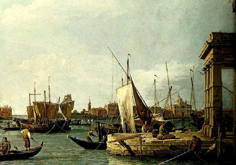 antonio canaletto vy fran tullhuskajen i venedig oil painting picture